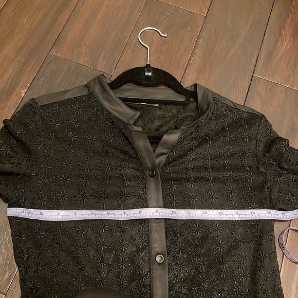 Women Black Button Down - Picture 6 of 6